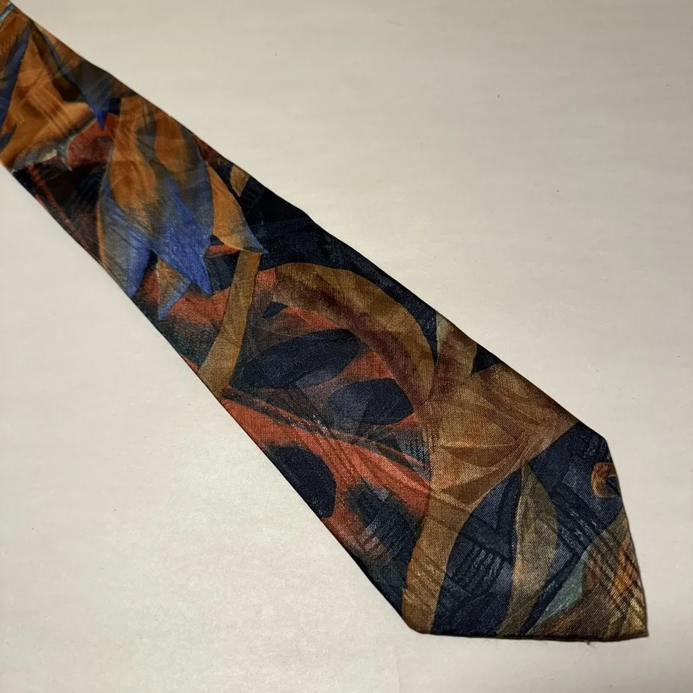 Vintage GIANNO  Italian Import Tie Necktie Multicolor Abstract‎ Geometric Artsy